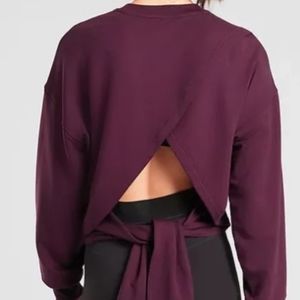 NWT Athleta Yoga Tie Back Sweatshirt